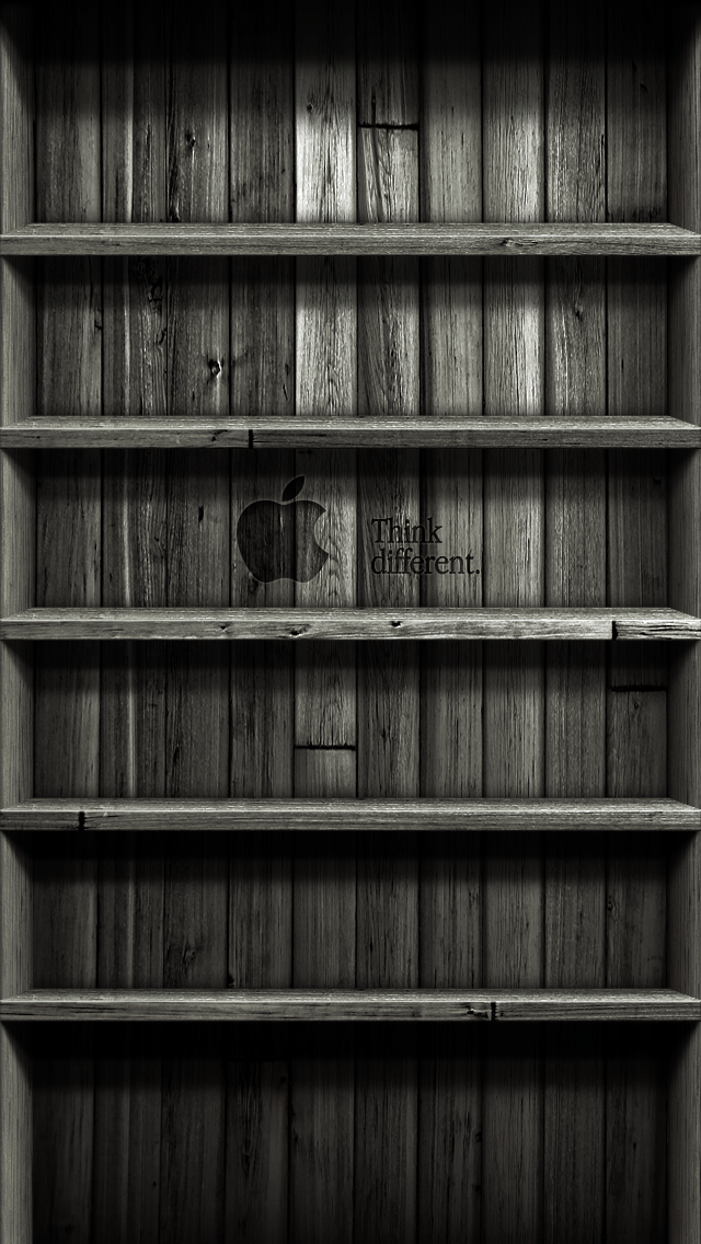 Wood Shelf Wallpaper for iPhone 5 - Bluespeaker